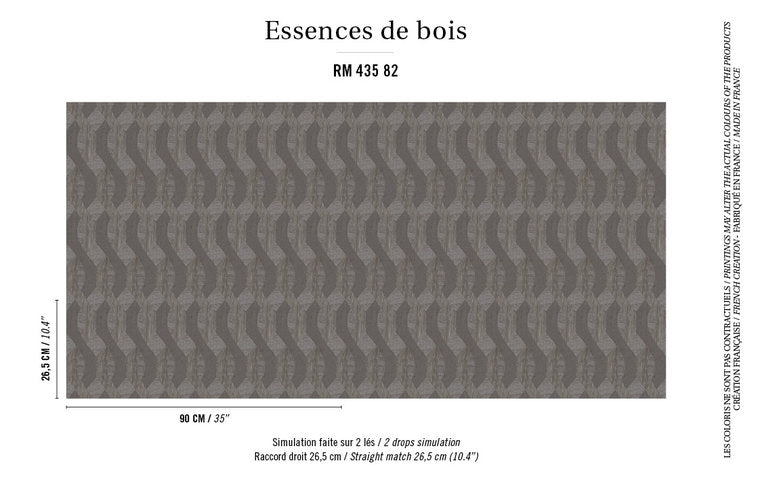 ÉLITIS Nappees Behang Essence de bois Collectie RM_435_82