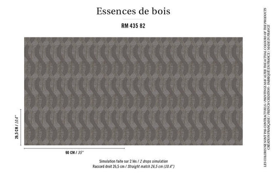 ÉLITIS Nappees Behang Essence de bois Collectie RM_435_82