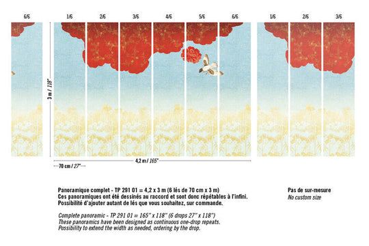 ÉLITIS Nouvelles Orientales Behang Soleil levant Collectie TP_291_01