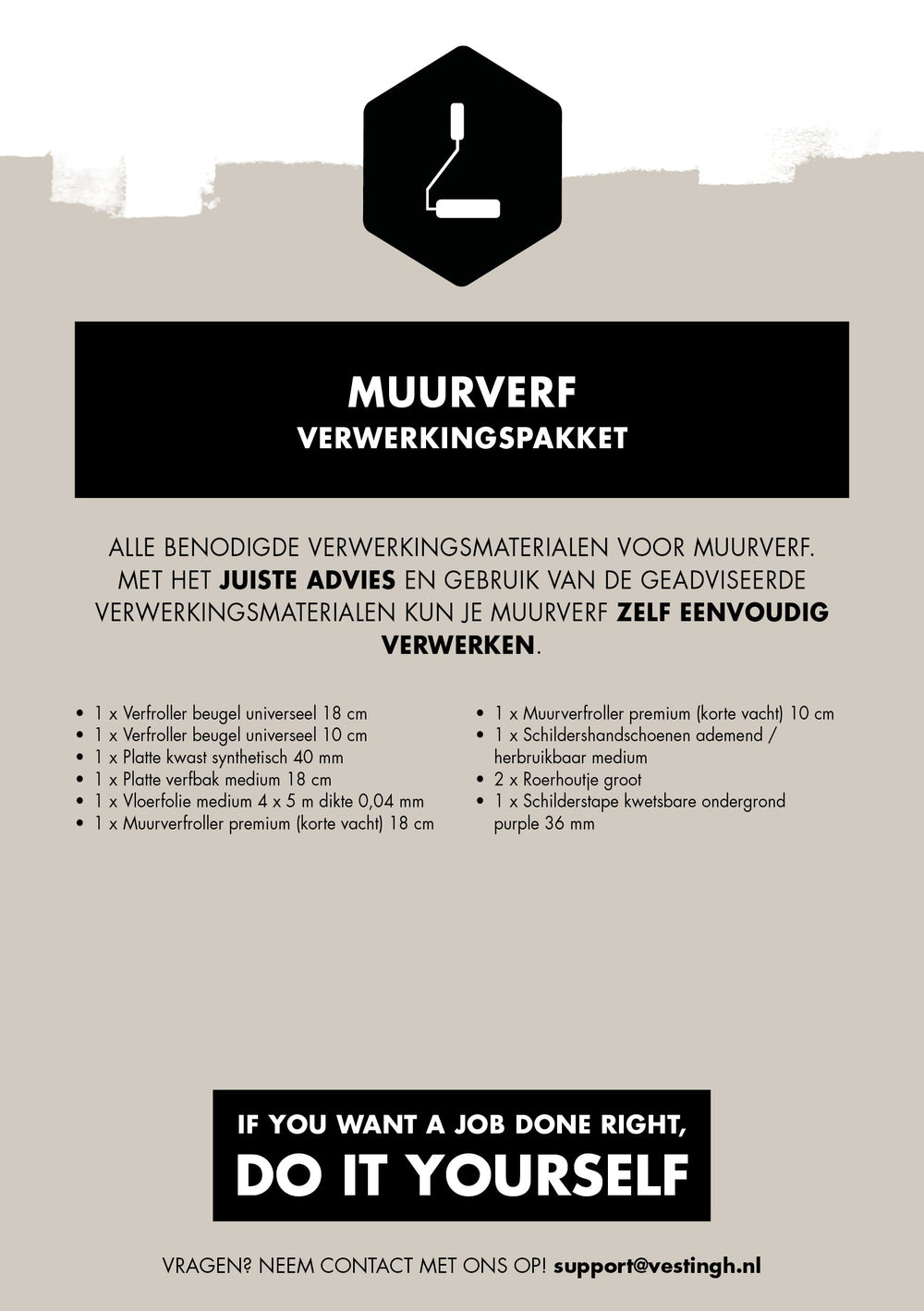Verarbeitungspaket Wandfarbe