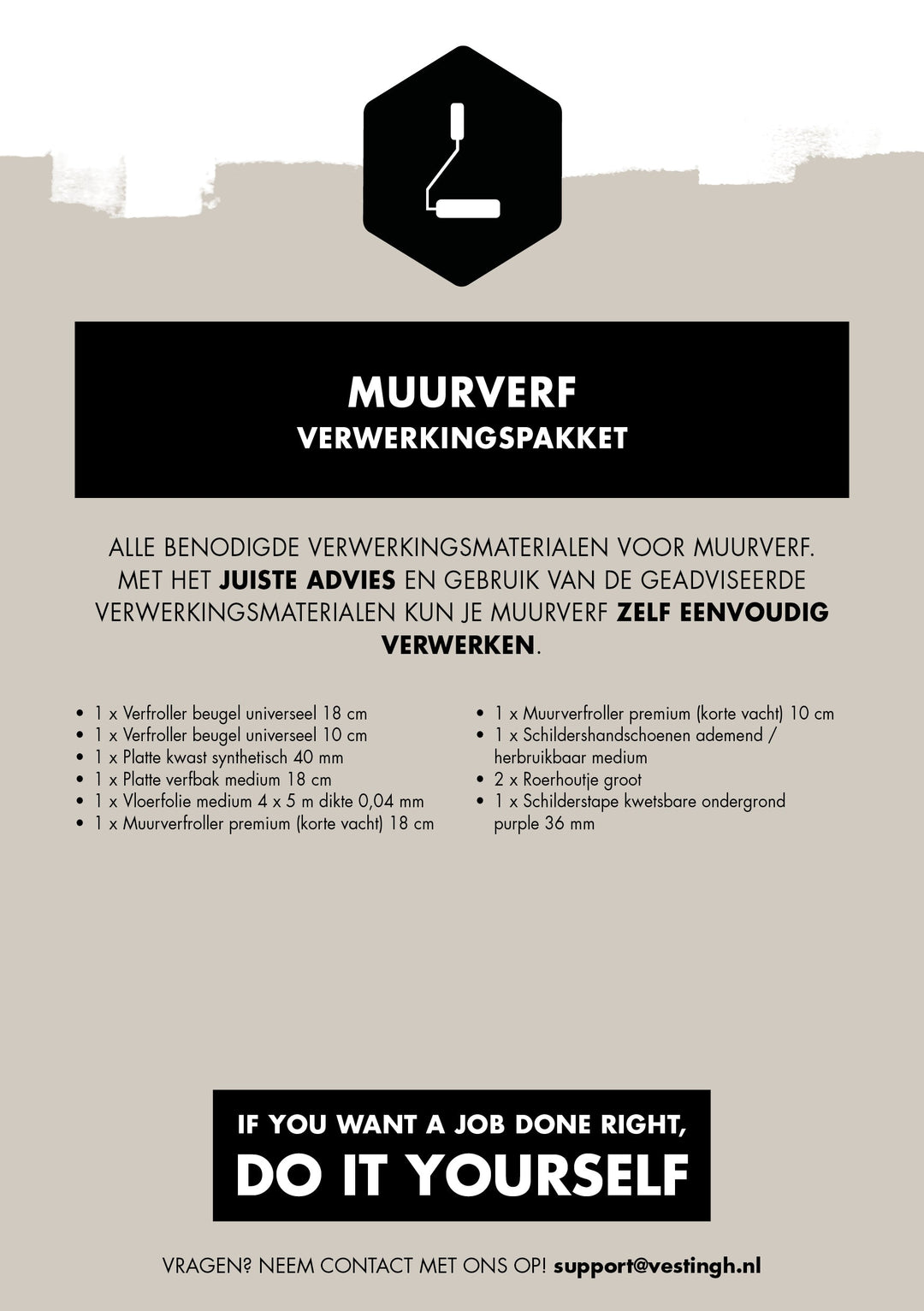 Verarbeitungspaket Wandfarbe