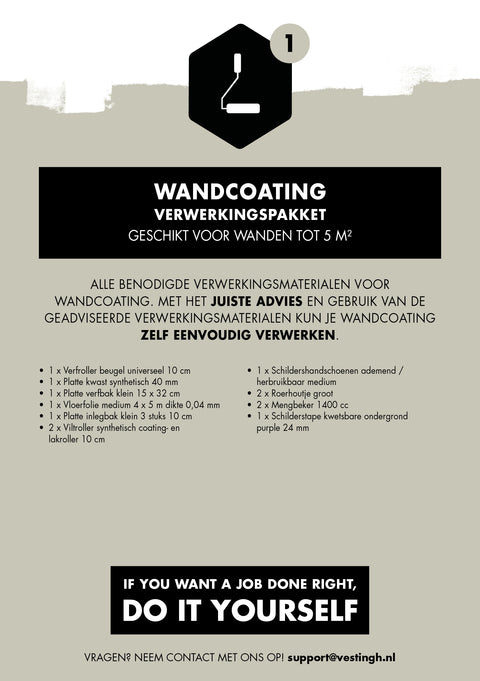 Wall coating processing package