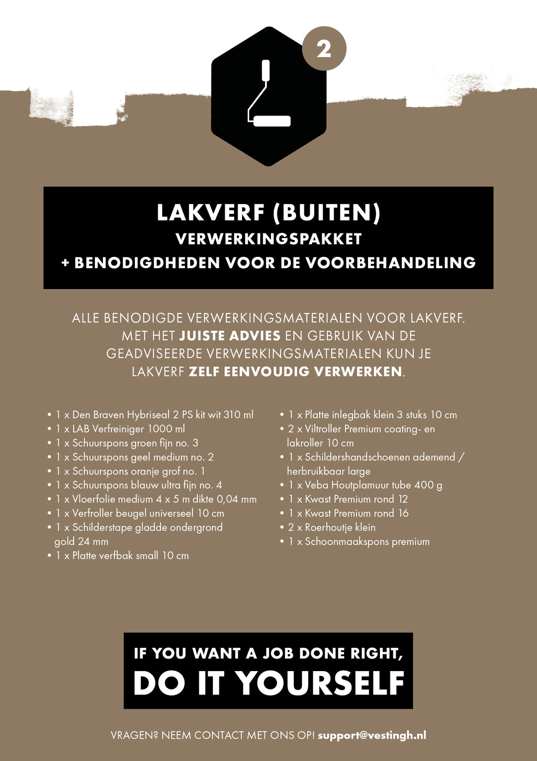 Lakverf (buiten) verwerkingspakket
