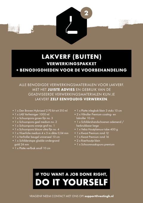 Lakverf (buiten) verwerkingspakket