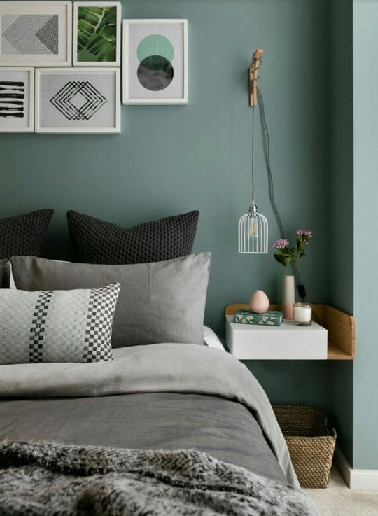 Moderne Emulsion | Ovales Zimmer Blau Nr. 85