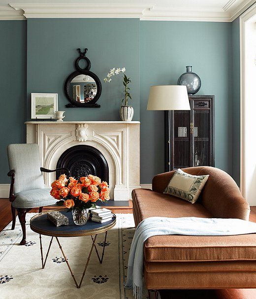 Moderne Emulsion | Ovales Zimmer Blau Nr. 85